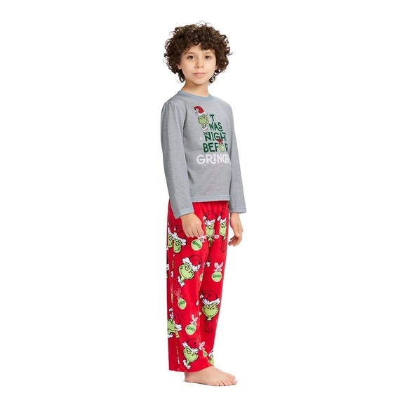 NWT Grinch Family Sleep Kids 2-Piece Pajama Set - Picture 5 of 13